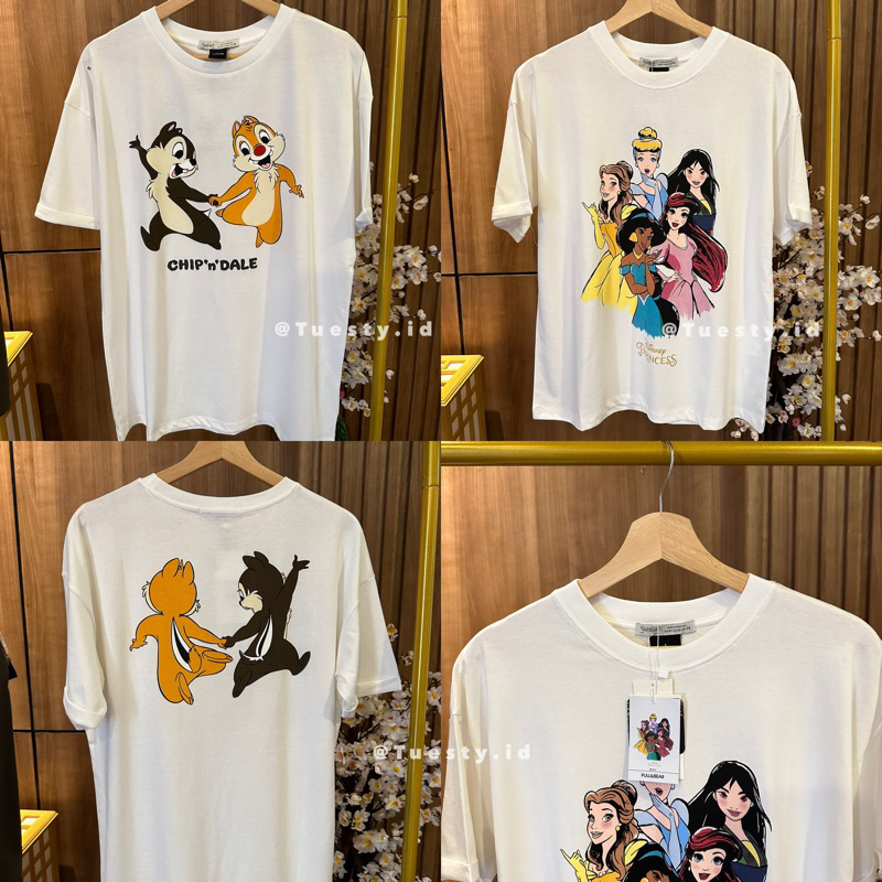 Pull and bear oversized t-shirt - atasan kaos wanita dewasa / anak import disney bambi simba dumbo f