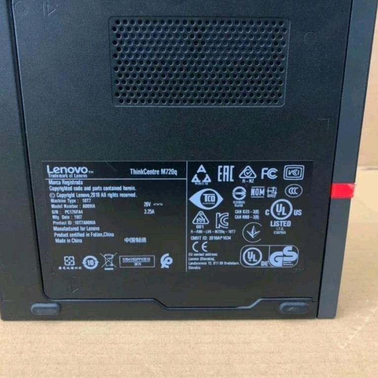 MINI PC LENOVO THINKCENTRE M720Q CORE I3 8100 RAM 8GB HDD 1TB