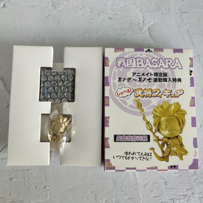 official capcom basara 2 chosokabe motochika mini figure gold voice
