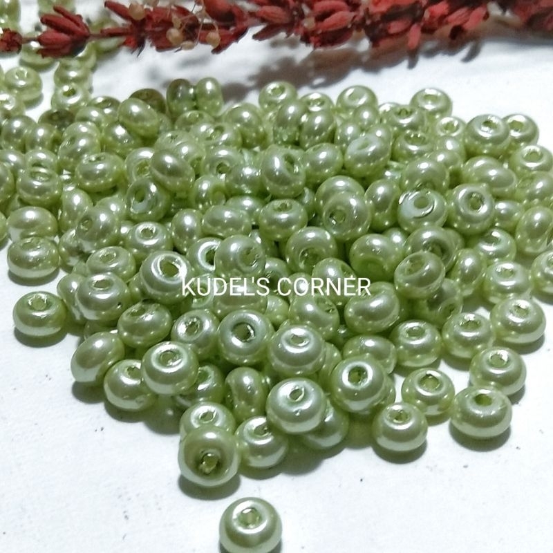 40pcs mutiara jagung 6mm/ mutsin/ mutiara berat