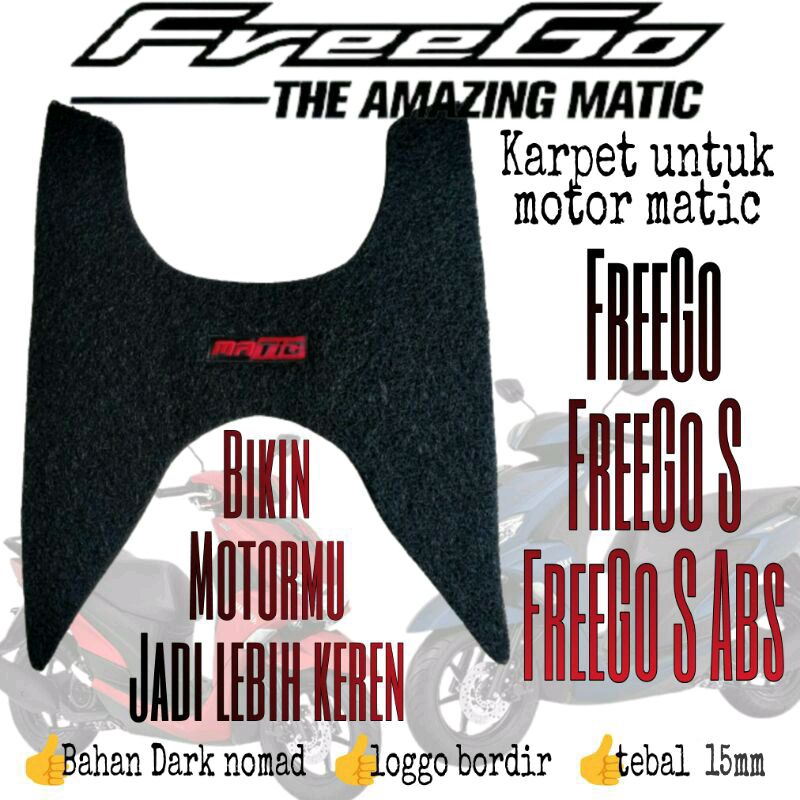 karpet motor yamaha freego/karpet freego s/pijakan kaki yamaha freego bahan karpet mie pvc