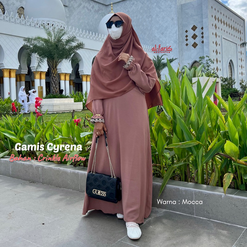 Cyrena Gamis Crinkle Airflow List Renda Gold Series