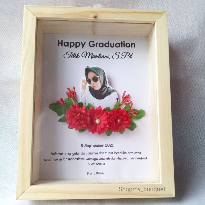 Frame Flower Kado Wisuda| Kado nikah| ulang tahun| akrilik