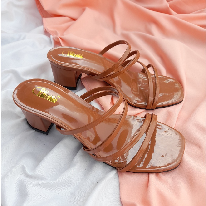 SW99 - Sandal heels tali wanita hak tahu 5 cm HB-01T