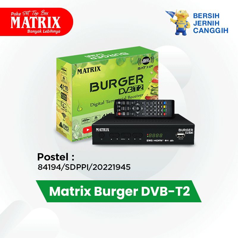 Set Top Box Tv Digital Matrix Burger DVB-T2