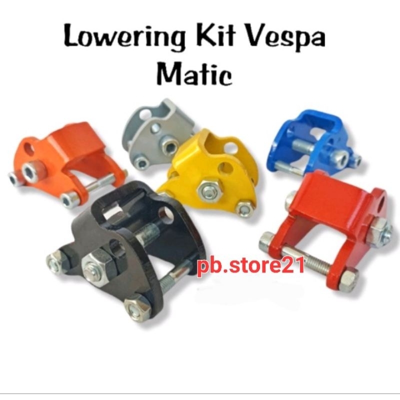 lowering kit vespa sprint primavera LX S zelioni pemendek shock belakang vespa