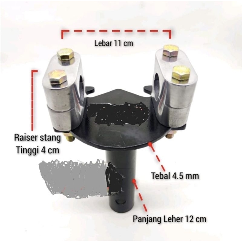 adaptor stang racing/trondol stang metic bebek honda yamaha universal