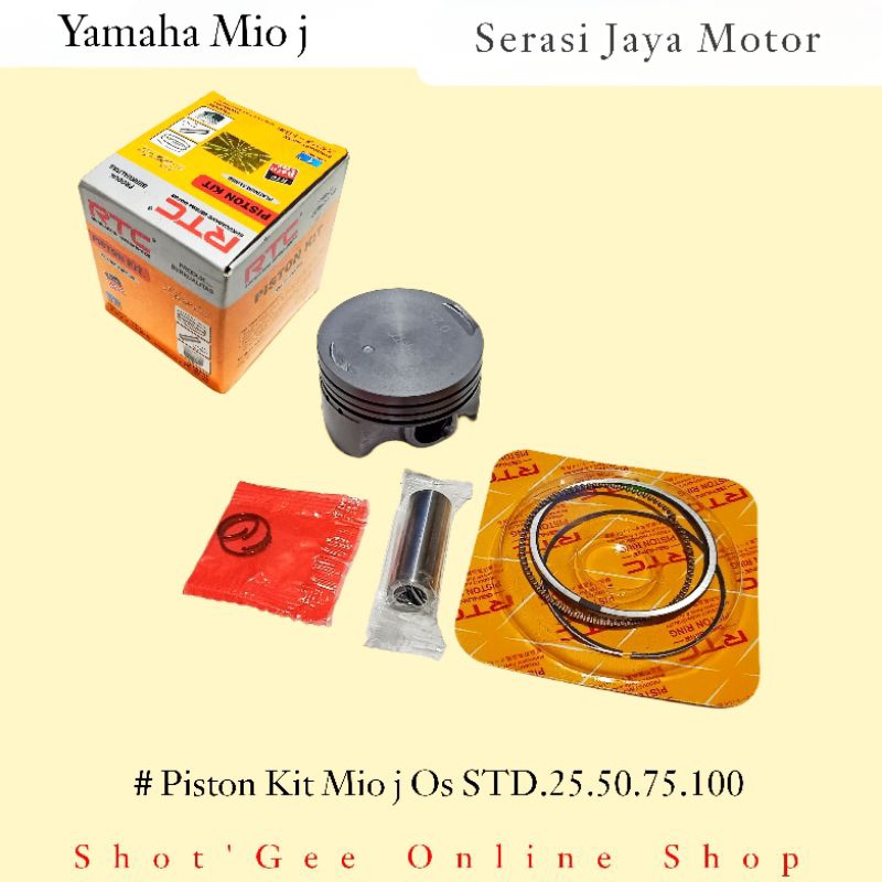 PISTON KIT SEHER MIO J/SOUL GT115/FINO 115/XRIDE115