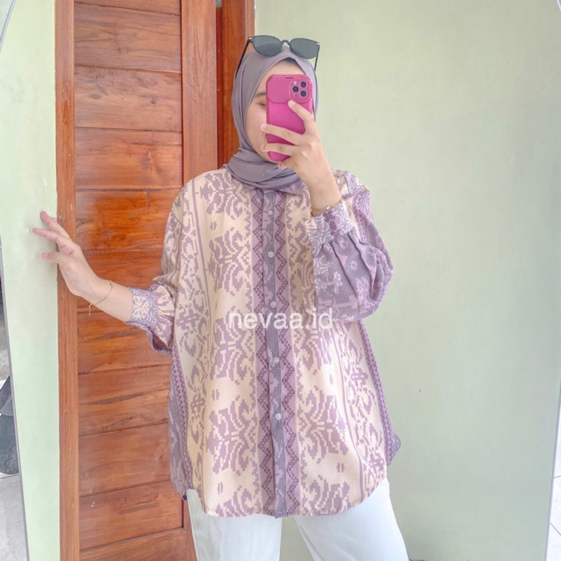 KEMEJA ETNIK BATIK | KEMEJA STEPHANI | FRANDA SHIRT MOTIF