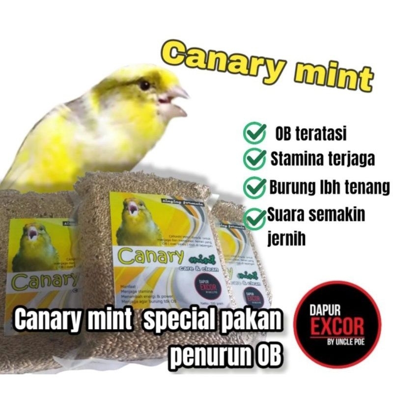 Pakan Kenari Penurun Birahi Over Birahi Canary Mint Excor - 500gr