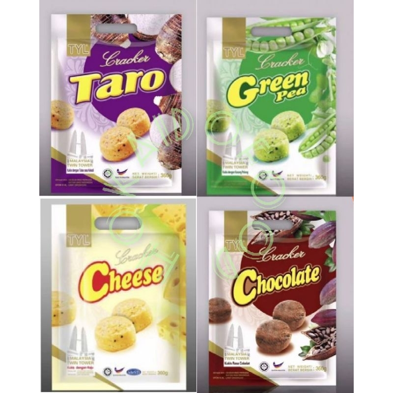 

Tyl Crackers / Tyl Taro / Tyl Chocolate / Tyl Cheese / Tyl Greenpea 360