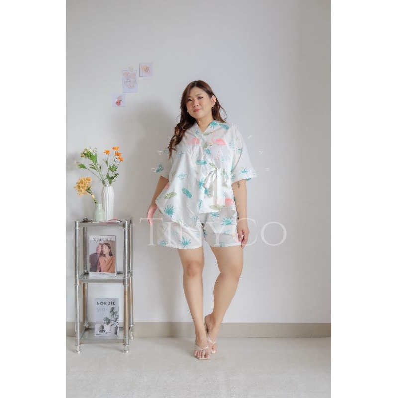 JUMBO KIMONO || FLORIDA FLAMINGO