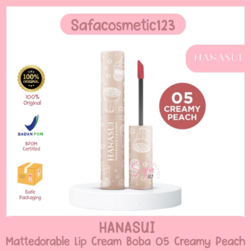 Hanasui Boba Lip 05 Creamy Peach