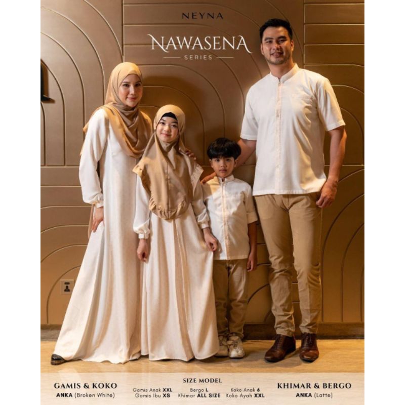 gamis lebaran nawasena by neyna gamis couple sarimbit keluarga putih