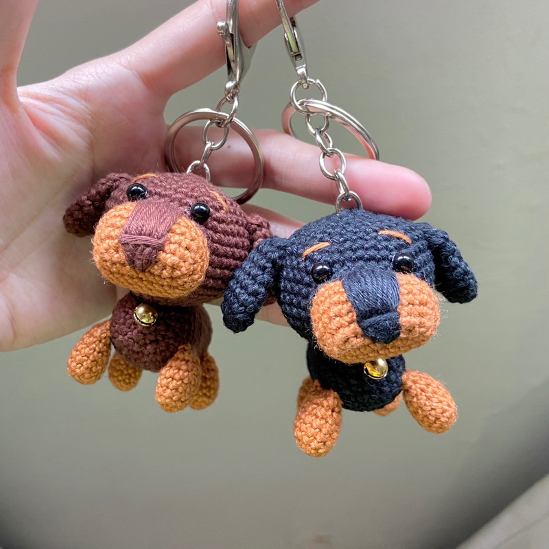 Anjing Dachshund / Dog Boneka Rajut Amigurumi