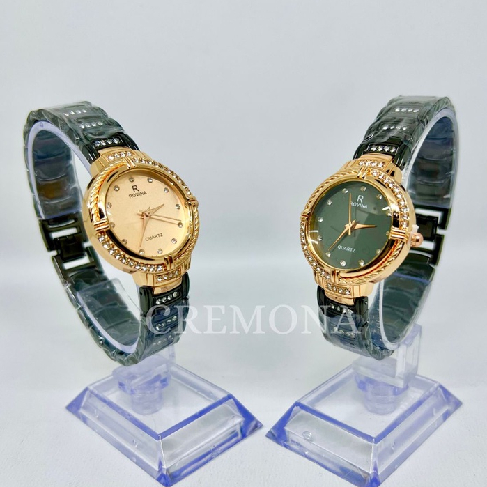 Jam Tangan Wanita Dewasa Bulat Rantai Fashion Import Murah Mewah