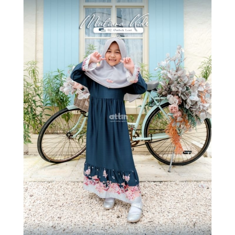 READY STOK MUTIARA DRESS KIDS BY ATTIN