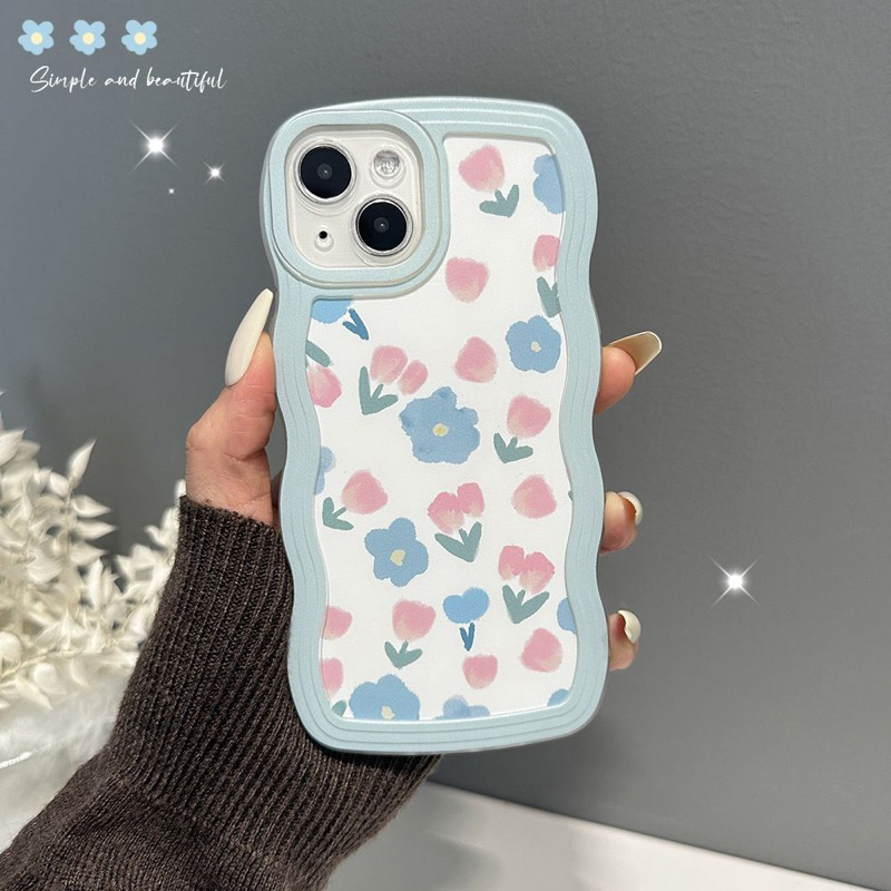 softcase kartun bambar lucu korea bentuk pinggir gelombang OPPO reno 8 4g, reno 7 4g. Reno 8 5g,F1s,reno 4f. f9,F5,Reno 5f,reno 6 4g, vivo v25,Samsung A13 4g,A04e