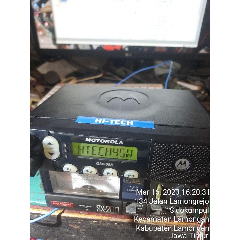 RIG MOTOROLA GM3688 VHF 25w 45w BEKAS
