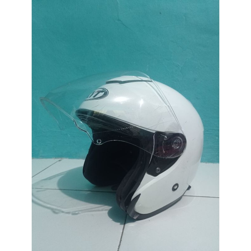 Helm KYT kyoto original bekas berkualitas putih glossy