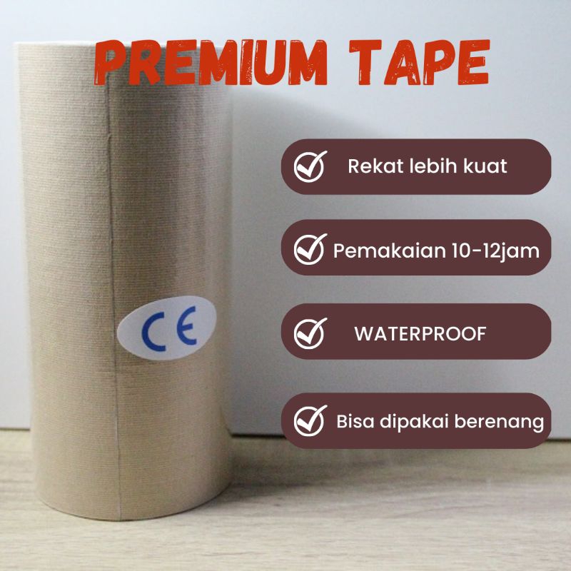 Bra tape plester payudara seamless bra breast binder tomboy chest tape #bratape