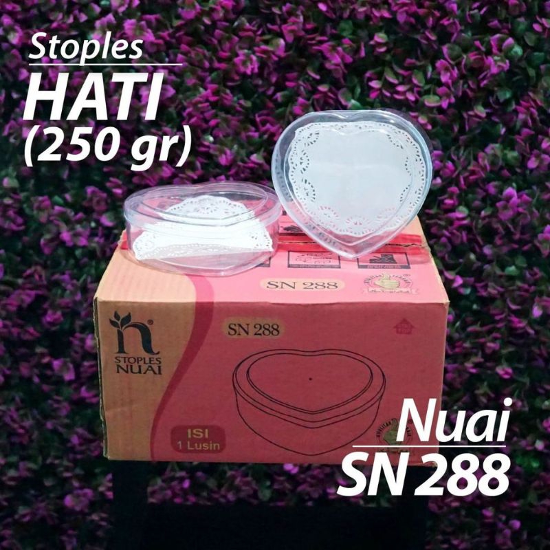 Toples Kue Kering Bentuk Hati Nuai SN 288 /Toples Nuai SN 528