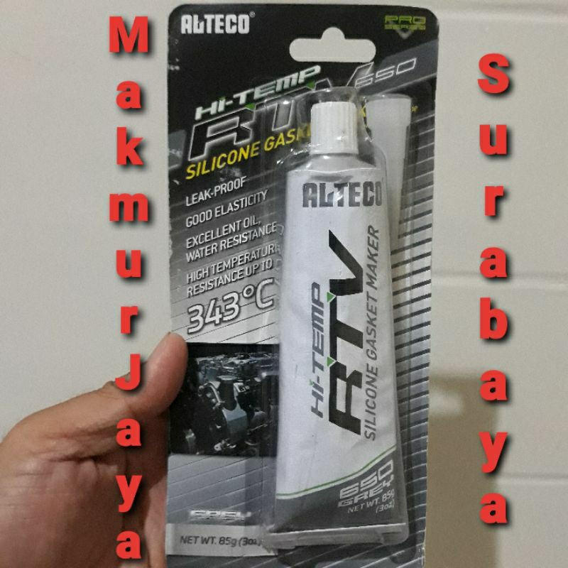 Alteco RTV Silicone Hi Temp Lem Packing Mesin Lem Gasket Tahan Panas 343⁰c