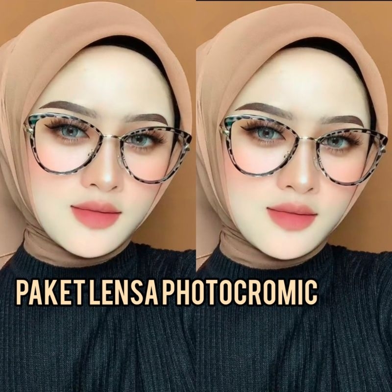 [BISA COD]KACAMATA PHOTOCROMIC ANTIRADIASI//KODE 8506//KACAMATA WANITA