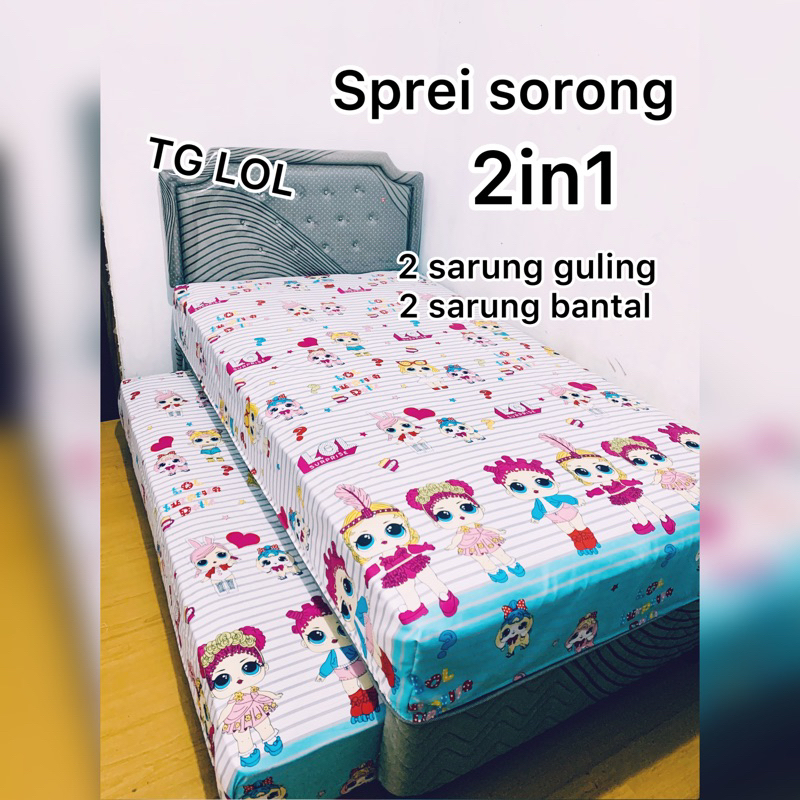 sprei sorong 140x200x30 dan 140x180x30