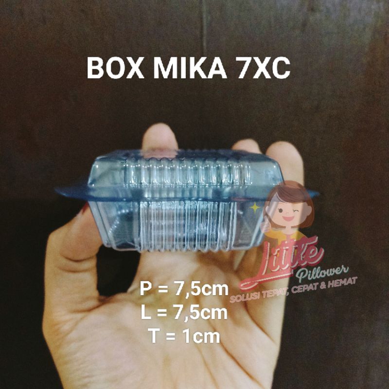 (ISI 100PCS) Box Mika 7XC - Mika Kue Basah - Tray mika Jajanan Pasar