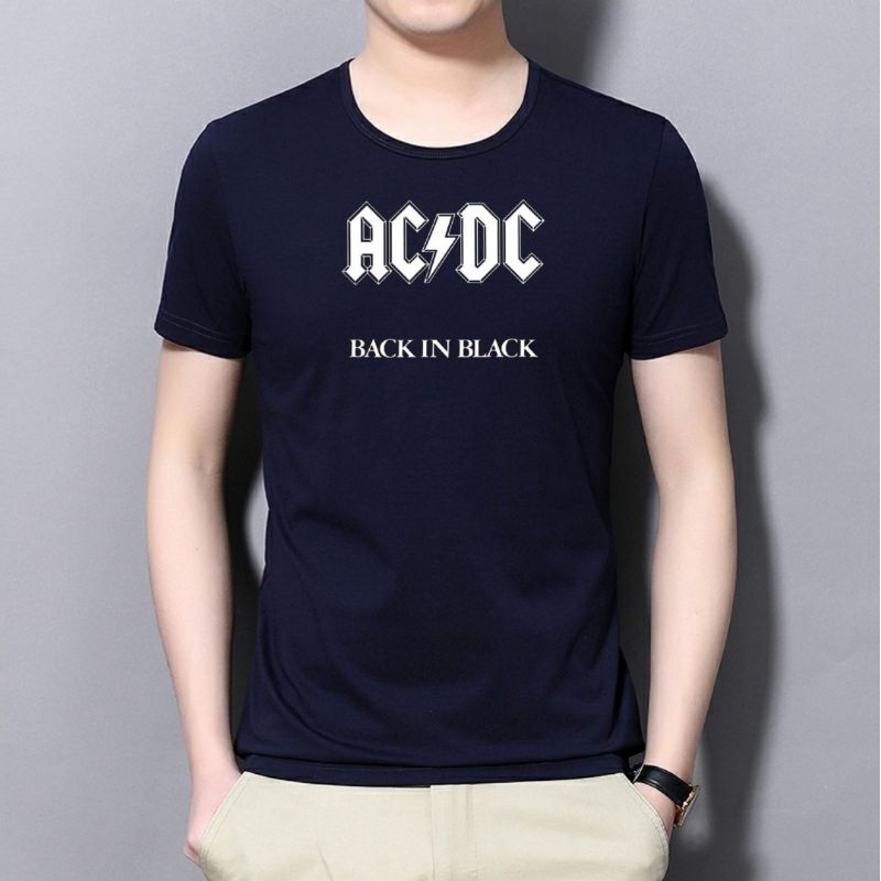 kaos ACDC Pria Lengan Pendek Baju Oblong Lelaki Cod