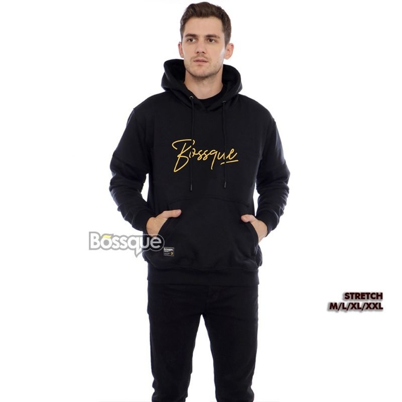 1 Jacket-Hoodie Merk Bossque Stretch Hoodie Original (M-XXL) Terbaru Kekinian