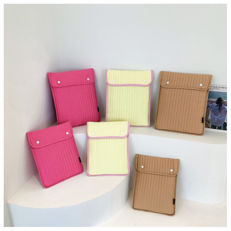 laptop dan ipad sleeve 11 12 13 inch sarung tas tablet notebook macbook polos wanita cover pouch korea kekinian tebal premium murah berkualitas TL19