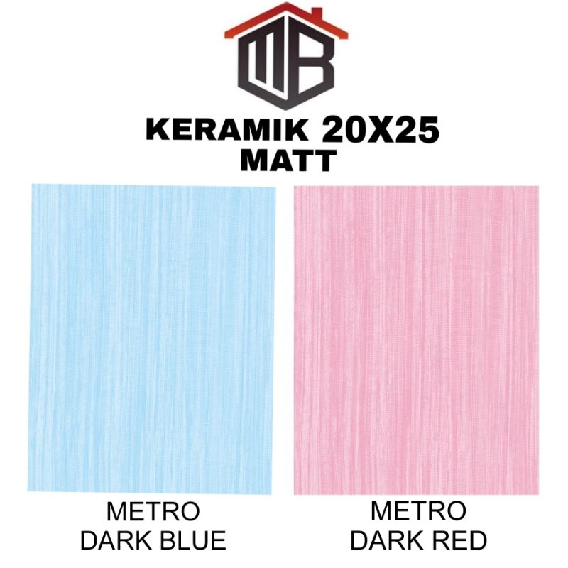 Keramik 20x25 Asia tile Metro dark blue, dark red kw2
