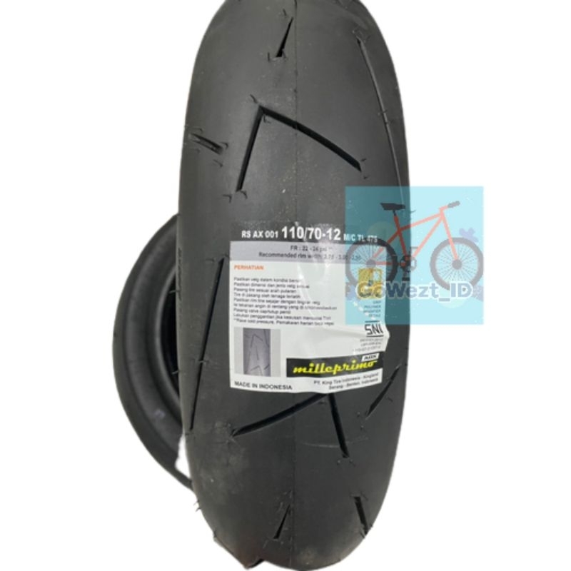 Ban Motor ADX Milleprimo 110/70-12 Tubless Tubeless Vespa Matic Racing Ring 12 | High Quality