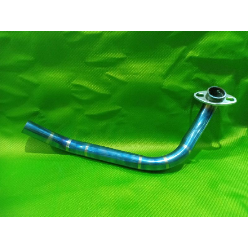 leher pipa knalpot slip on biru blue beat Scoopy Vario 110 fi spacy