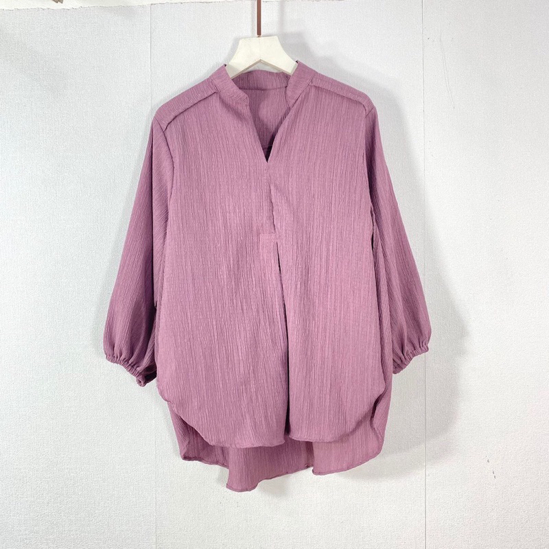 Becca Kemeja Blouse LD 120cm Belah Samping Blouse Big Size Jumbo Terbaru