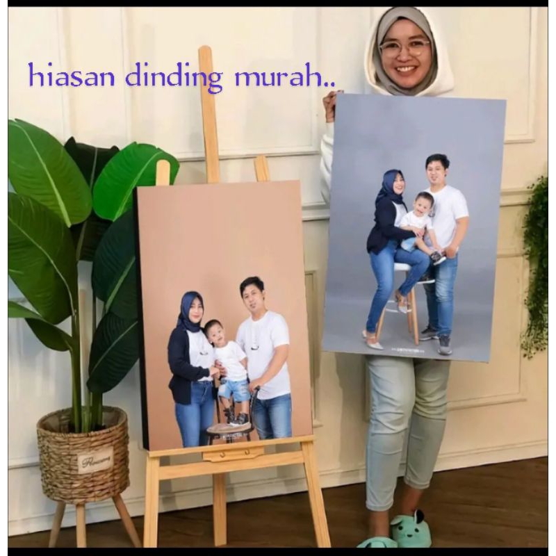 CETAK FOTO 40X60  BINGKAI PAPAN MDF BAHAN MDF MINIMALIS