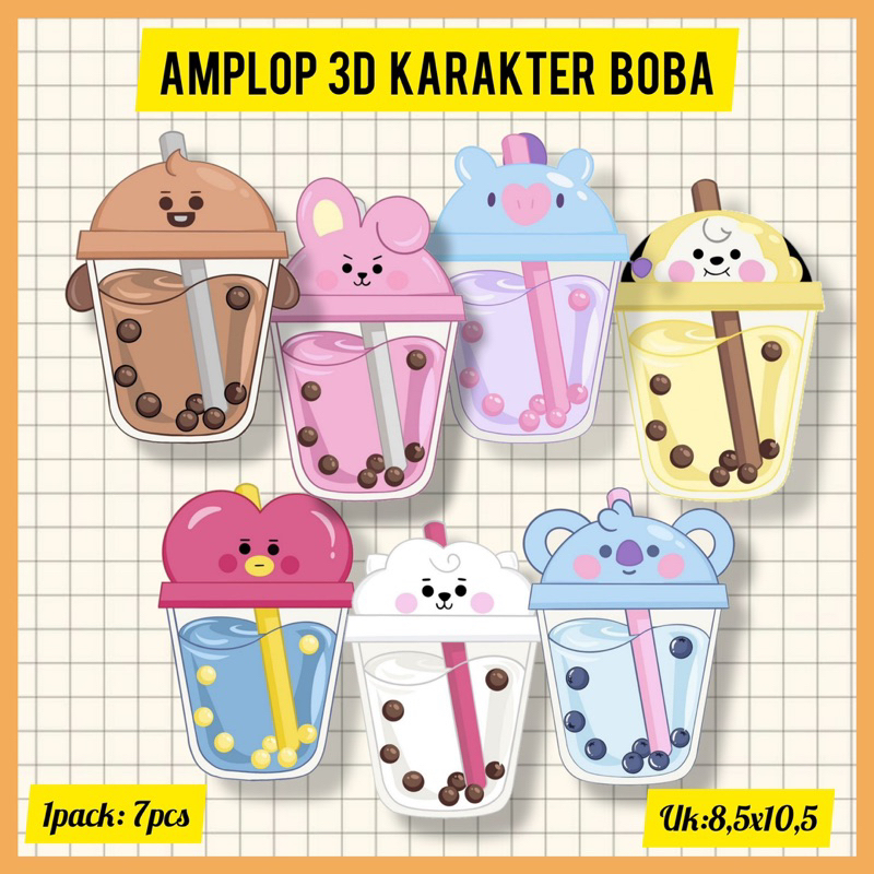 

Amplop Lebaran 3d motif Boba | amplop lebaran karakter 3d lucu/ amplop lebaran 2024