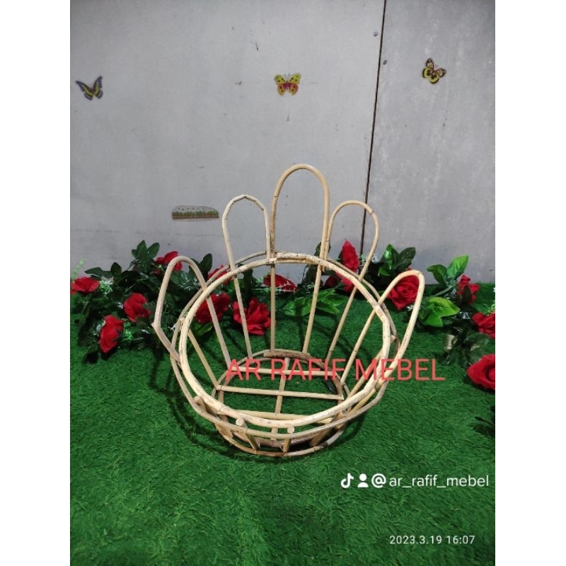 (min 10 pcs) Keranjang parcel rotan oval / keranjang buah rotan / hampers rotan / parcel lebaran rot