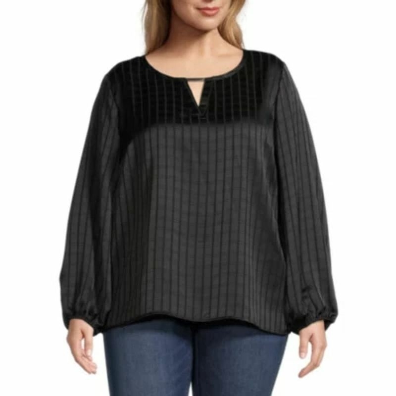 Liz Claiborne keyhole Neck blouse