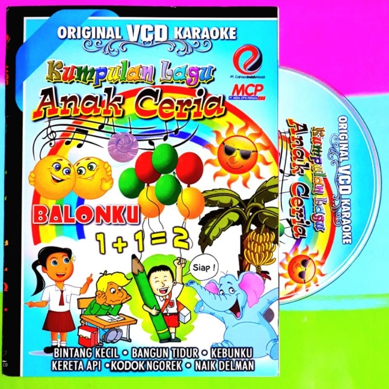 VCD ORIGINAL LAGU KARAOKE ANAK ANAK BELAJAR BERNYANYI