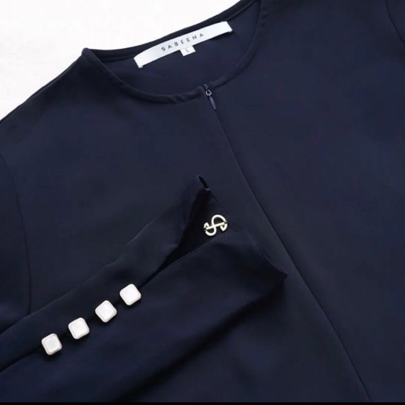 Zahra Dress Night Navy L by Sabeena