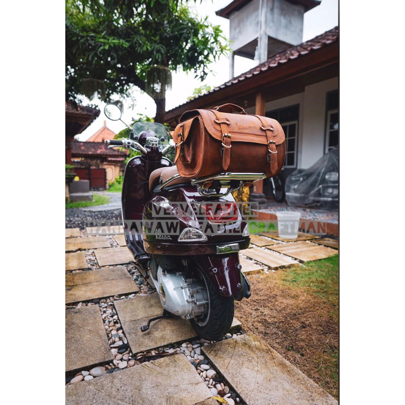 tas kulit vespa , top box vespa , vespa matic , super , sprint , primavera