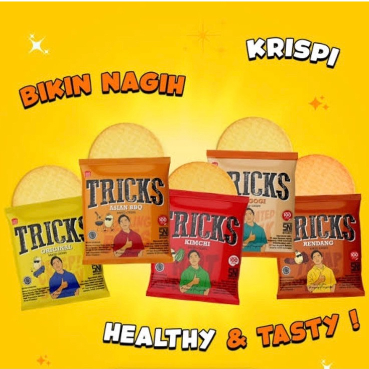 ( JSO ) Tricks Biskuit Kentang Potato Baked Chips 10 x 20gr Tricks Biscuit