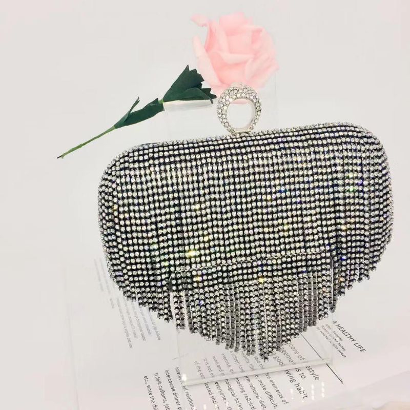 TAS CLUTCH PESTA KONDANGAN WANITA FULL DIAMOND