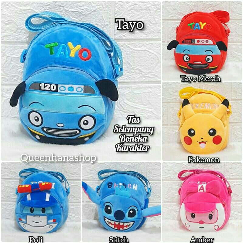 Tas Selempang Boneka Karakter Sling Bag Anak Karakter