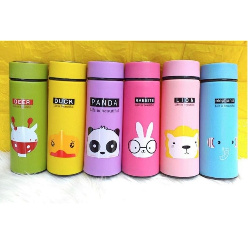 BOTOL MINUM KACA ANIMAL 400ML BISA UNTUK SOUVENIR ULTAH