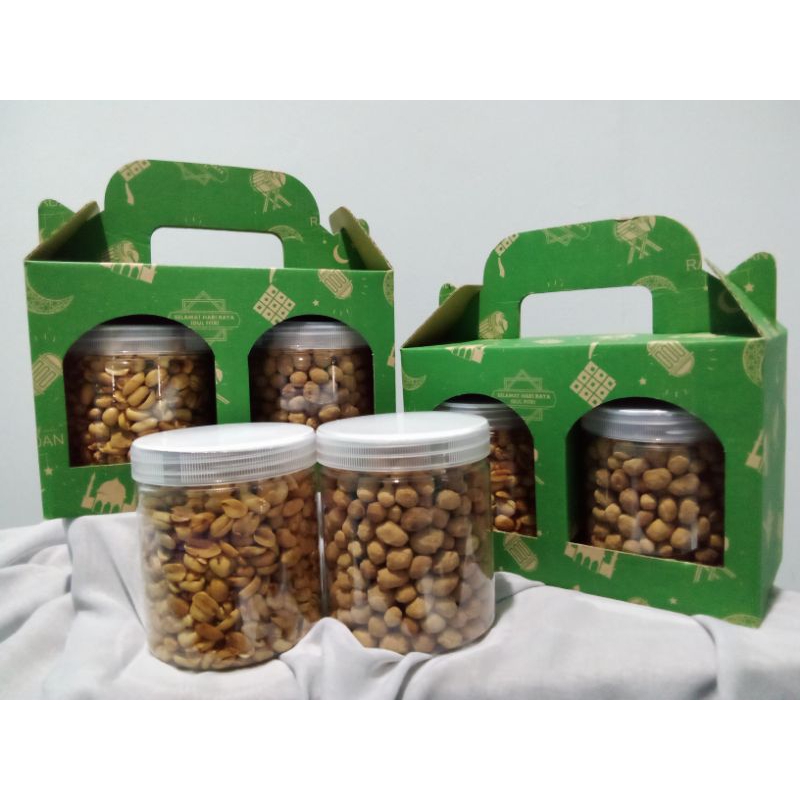 

Hampers Lebaran/Hadiah Lebaran/Snack Lebaran Kacang Bawang dan Kacang Telur enak.