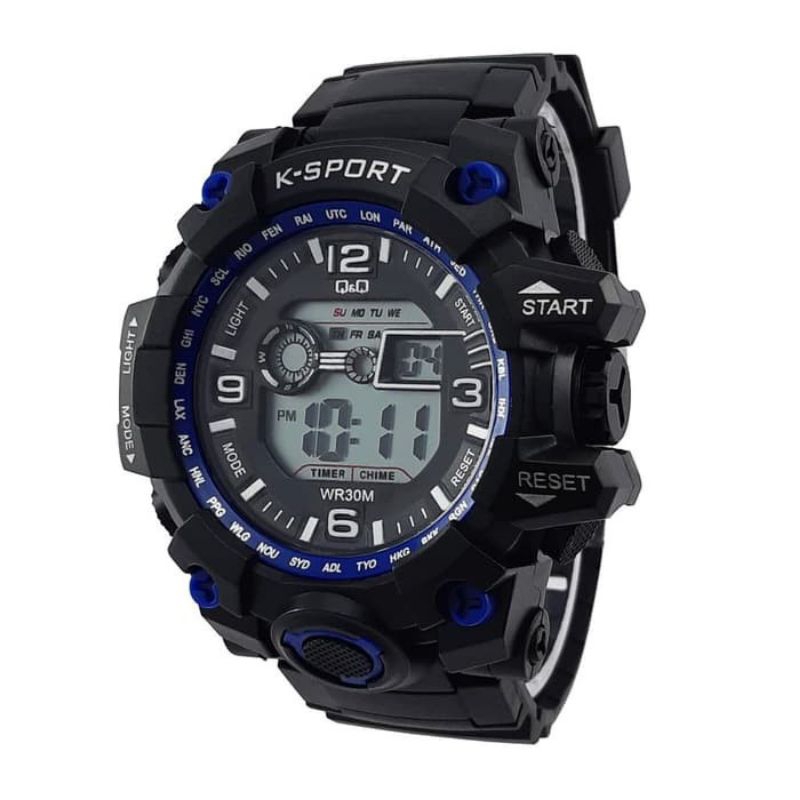 (Cod√)Jam Tangan Pria K-Sporty/Q&amp;Q Strap Rubber(Dikirim Dari Jakarta Pusat) ko